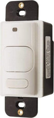 Hubbell Wiring Device-Kellems - 400 Square Ft. Coverage, Infrared Motion Sensor Wall Switch - 800 at 120 V Incandescent, 1,000 at 120 V and 1,800 at 277 V Fluorescent, 120 to 277 VAC, White - Exact Tool & Supply