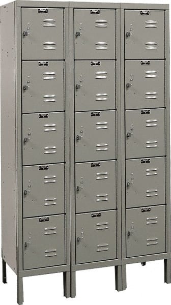 Hallowell - 15 Door, 5 Tier, Premium Box Lockers - Exact Tool & Supply