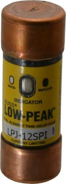 Cooper Bussmann - 300 VDC, 600 VAC, 12 Amp, Time Delay General Purpose Fuse - Fuse Holder Mount, 2-1/4" OAL, 100 at DC, 300 at AC (RMS) kA Rating, 13/16" Diam - Exact Tool & Supply