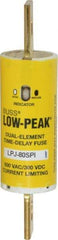 Cooper Bussmann - 300 VDC, 600 VAC, 80 Amp, Time Delay General Purpose Fuse - Bolt-on Mount, 4-5/8" OAL, 100 at DC, 300 at AC (RMS) kA Rating, 1-1/8" Diam - Exact Tool & Supply