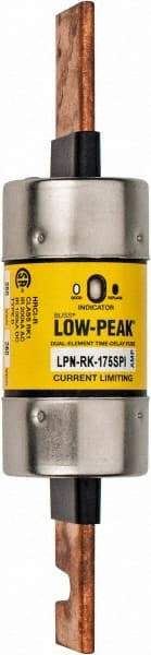 Cooper Bussmann - 250 VAC/VDC, 175 Amp, Time Delay General Purpose Fuse - Bolt-on Mount, 7-1/8" OAL, 100 at DC, 300 at AC (RMS) kA Rating, 1-19/32" Diam - Exact Tool & Supply