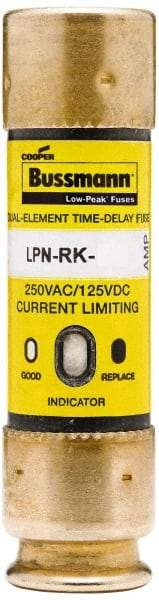Cooper Bussmann - 125 VDC, 250 VAC, 35 Amp, Time Delay General Purpose Fuse - Fuse Holder Mount, 76.2mm OAL, 100 at DC, 300 at AC (RMS) kA Rating, 13/16" Diam - Exact Tool & Supply