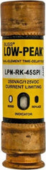Cooper Bussmann - 125 VDC, 250 VAC, 45 Amp, Time Delay General Purpose Fuse - Fuse Holder Mount, 76.2mm OAL, 100 at DC, 300 at AC (RMS) kA Rating, 13/16" Diam - Exact Tool & Supply