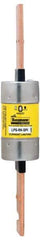 Cooper Bussmann - 300 VDC, 600 VAC, 70 Amp, Time Delay General Purpose Fuse - Bolt-on Mount, 7-7/8" OAL, 100 at DC, 300 at AC (RMS) kA Rating, 1-7/64" Diam - Exact Tool & Supply