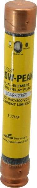 Cooper Bussmann - 300 VDC, 600 VAC, 20 Amp, Time Delay General Purpose Fuse - Fuse Holder Mount, 127mm OAL, 100 at DC, 300 at AC (RMS) kA Rating, 13/16" Diam - Exact Tool & Supply