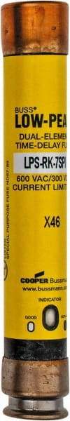 Cooper Bussmann - 300 VDC, 600 VAC, 7 Amp, Time Delay General Purpose Fuse - Fuse Holder Mount, 127mm OAL, 100 at DC, 300 at AC (RMS) kA Rating, 13/16" Diam - Exact Tool & Supply