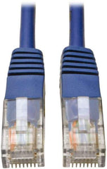 Tripp-Lite - Cat5e, 24 AWG, 8 Wires, 550 MHz, Unshielded Network & Ethernet Cable - Blue, PVC, 100' OAL - Exact Tool & Supply