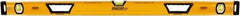 Johnson Level & Tool - 48" Long 3 Vial Box Beam Level - Aluminum, Yellow, 2 Plumb & 1 Level Vials - Exact Tool & Supply