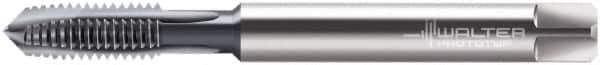 Walter-Prototyp - #10-32 UNF, 3 Flutes, Plug Chamfer, Bright Finish, Powdered Metal Spiral Point STI Tap - 2-1/2" OAL, 0.255" Shank Diam, 5/16" Square Length, 0.191" Square Size, 3B Class of Fit, Series A232079 - Exact Tool & Supply