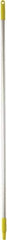 Vikan - 59 x 1" Aluminum Squeegee Handle - European Threaded Connection, Yellow - Exact Tool & Supply