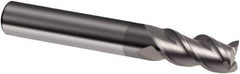 Guhring - 5/8", 1-1/4" LOC, 5/8" Shank Diam, 3-1/2" OAL, 3 Flute, Solid Carbide Square End Mill - Single End, Uncoated, Spiral Flute, 39/40/41° Helix, Centercutting, Right Hand Cut, Right Hand Flute, Series 4265 - Exact Tool & Supply