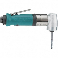 Dynabrade - 1/4" Keyed Chuck - Right Angle Handle, 950 RPM, 0.4 hp, 90 psi - Exact Tool & Supply