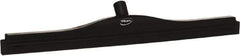 Vikan - 24" Rubber Blade Floor Squeegee - Double Edge, Black, Plastic Holder - Exact Tool & Supply