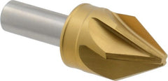 M.A. Ford - 1" Head Diam, 1/2" Shank Diam, 6 Flute 60° High Speed Steel Countersink - Exact Tool & Supply