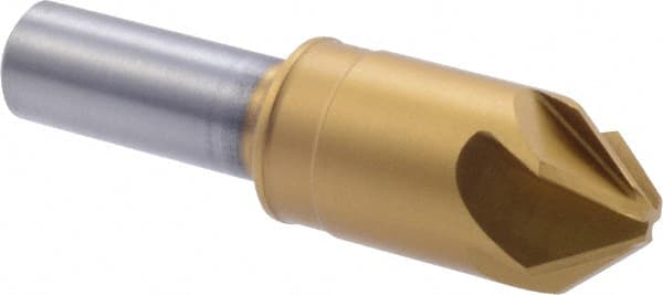 M.A. Ford - 3/4" Head Diam, 1/2" Shank Diam, 6 Flute 82° High Speed Steel Countersink - Exact Tool & Supply