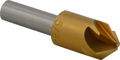M.A. Ford - 5/8" Head Diam, 3/8" Shank Diam, 6 Flute 90° High Speed Steel Countersink - Exact Tool & Supply