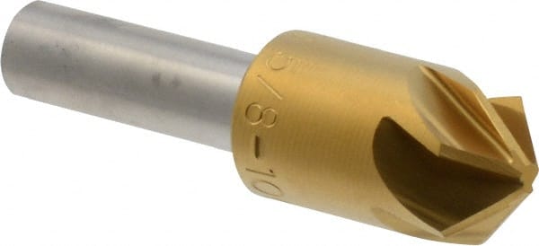 M.A. Ford - 5/8" Head Diam, 3/8" Shank Diam, 6 Flute 100° High Speed Steel Countersink - Exact Tool & Supply
