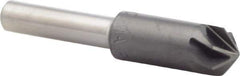 M.A. Ford - 3/8" Head Diam, 1/4" Shank Diam, 6 Flute 100° High Speed Steel Countersink - ALtima Blaze Finish, 2" OAL - Exact Tool & Supply