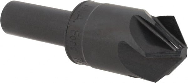 M.A. Ford - 7/8" Head Diam, 1/2" Shank Diam, 6 Flute 100° High Speed Steel Countersink - Exact Tool & Supply