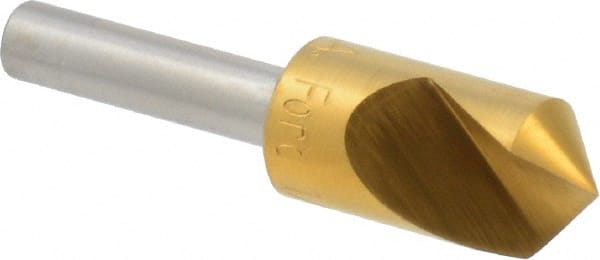 M.A. Ford - 1/2" Head Diam, 1/4" Shank Diam, 1 Flute 100° High Speed Steel Countersink - Exact Tool & Supply