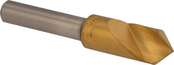 M.A. Ford - 3/8" Head Diam, 1/4" Shank Diam, 1 Flute 90° High Speed Steel Countersink - Exact Tool & Supply