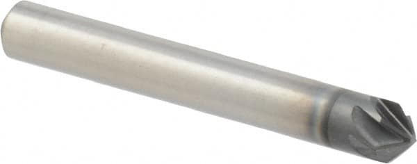 M.A. Ford - 1/4" Head Diam, 1/4" Shank Diam, 6 Flute 90° High Speed Steel Countersink - Exact Tool & Supply