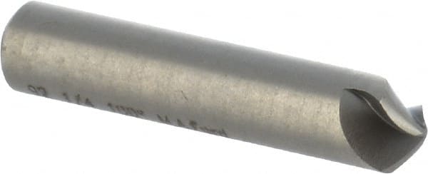 M.A. Ford - 1/4" Head Diam, 1/4" Shank Diam, 3 Flute 100° High Speed Steel Countersink - Exact Tool & Supply