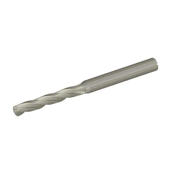 Kennametal - 6.8mm 130° Solid Carbide Jobber Drill - Bright Finish, Right Hand Cut, Spiral Flute, Straight Shank, 105mm OAL, Standard Point - Exact Tool & Supply