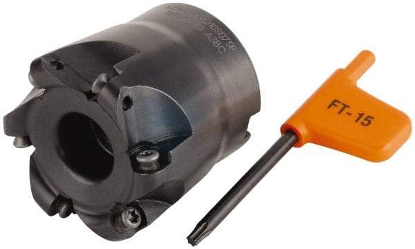 Kennametal - 50.8mm Cut Diam, 5mm Max Depth, 3/4" Arbor Hole, 7 Inserts, RD.. 1003... Insert Style, Indexable Copy Face Mill - KDM200 Cutter Style, 50.04mm High, Series KDM - Exact Tool & Supply