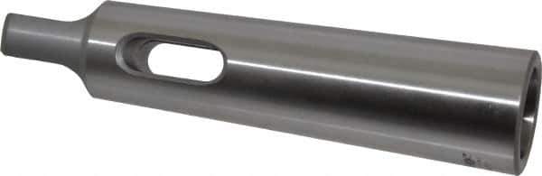 Accupro - MT3 Inside Morse Taper, MT4 Outside Morse Taper, Standard Reducing Sleeve - Soft with Hardened Tang, 3/4" Projection, 5-1/2" OAL - Exact Tool & Supply