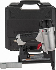 Porter-Cable - 1-1/2" Crown, 18 Gauge, 100 Staple Capacity Power Stapler - 1/4" Inlet, 70 to 120 psi Air Pressure, Includes 1/4 Fitting, Sample Staples & Carrying Case - Exact Tool & Supply