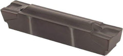 Kennametal - 0600G GMP Grade KCU10, 6mm Cutting Width Carbide Grooving Insert - 4.83mm Max Depth of Cut, Neutral, 0.41mm Corner Radius, AlTiN Finish - Exact Tool & Supply