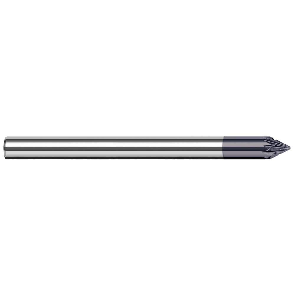 Harvey Tool - 3/16" Cut Diam, 3/16" Shank Diam, Solid Carbide Double Cut Flat Burr - Exact Tool & Supply