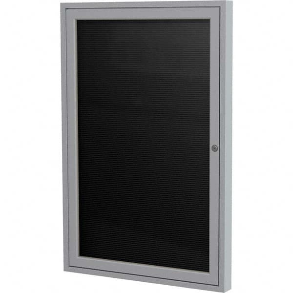 Ghent - Cork Bulletin Boards Style: Enclosed Letterboard Color: Black - Exact Tool & Supply