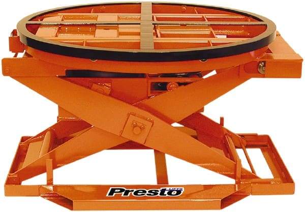 Presto Lifts - 4,000 Lb Capacity Pallet Positioner - 43-5/8" Diam - Exact Tool & Supply
