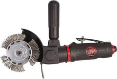 PRO-SOURCE - 4" Wheel Diam, 3,500 RPM, Pneumatic Angle & Disc Grinder - M6x1 Spindle, 3.9 CFM, Rear Exhaust - Exact Tool & Supply