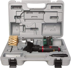 PRO-SOURCE - 4" Wheel Diam, 3,500 RPM, Pneumatic Angle & Disc Grinder - M6x1 Spindle, 3.9 CFM, Rear Exhaust - Exact Tool & Supply