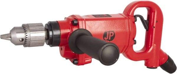 PRO-SOURCE - 1/2" Keyed Chuck - D-Handle with Side Handle, 1,200 RPM, 2.36 LPS, 5 CFM, 1 hp, 90 psi - Exact Tool & Supply