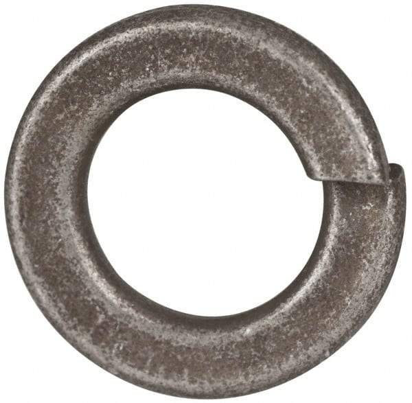 Value Collection - 1/2", 0.502" ID, 1/8" Thick Split Lock Washer - Grade 2 Spring Steel, Zinc Yellow Dichromate Finish, 0.502" Min ID, 0.512" Max ID, 0.869" Max OD - Exact Tool & Supply