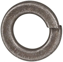 Value Collection - 1/2", 0.502" ID, 1/8" Thick Split Lock Washer - Grade 2 Spring Steel, Zinc Yellow Dichromate Finish, 0.502" Min ID, 0.512" Max ID, 0.869" Max OD - Exact Tool & Supply