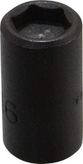 Proto - 1/4" Drive 5/16" Standard Magnetic Impact Socket - 6 Points, 59/64" OAL - Exact Tool & Supply