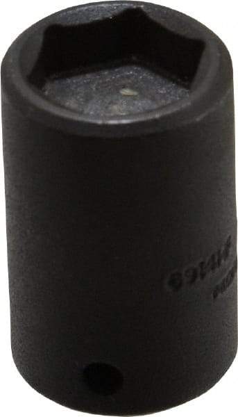 Proto - 1/4" Drive 7/16" Standard Magnetic Impact Socket - 6 Points, 1" OAL - Exact Tool & Supply