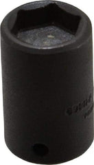Proto - 1/4" Drive 7/16" Standard Magnetic Impact Socket - 6 Points, 1" OAL - Exact Tool & Supply