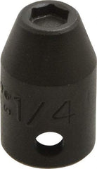 Proto - 3/8" Drive 1/4" Standard Magnetic Impact Socket - 6 Points, 1-3/32" OAL - Exact Tool & Supply