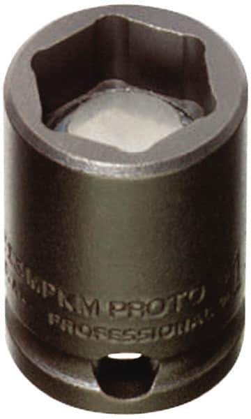 Proto - 1/2" Drive, 7/16" Socket, Power Socket - 6 Points, 1-1/2" OAL - Exact Tool & Supply