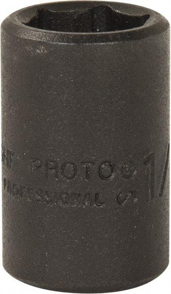 Proto - 3/8" Drive 1/2" Standard Magnetic Impact Socket - 6 Points, 1-3/32" OAL - Exact Tool & Supply