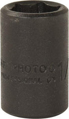 Proto - 3/8" Drive 1/2" Standard Magnetic Impact Socket - 6 Points, 1-3/32" OAL - Exact Tool & Supply