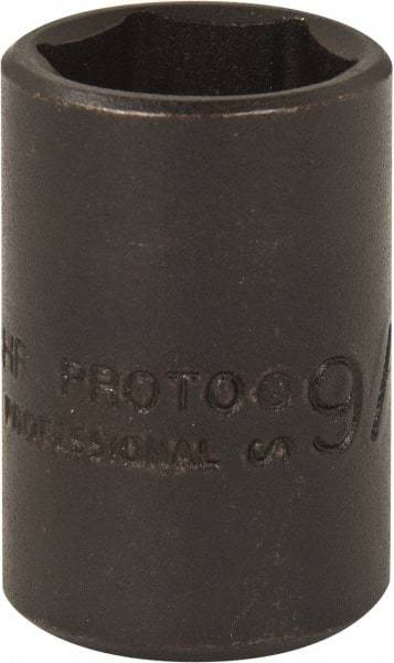 Proto - 3/8" Drive 9/16" Standard Magnetic Impact Socket - 6 Points, 1-3/32" OAL - Exact Tool & Supply