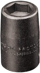 Proto - 1/4" Drive, Power Socket - 6 Points, 1" OAL - Exact Tool & Supply