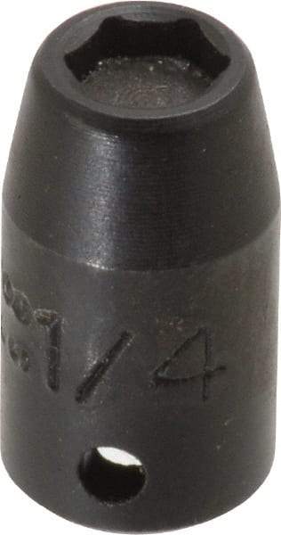 Proto - 1/4" Drive, 1/4" Socket, Power Socket - 6 Points, 7/8" OAL - Exact Tool & Supply